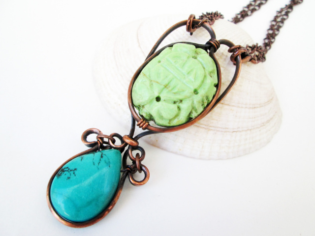 Turquoise Double Stone Necklace